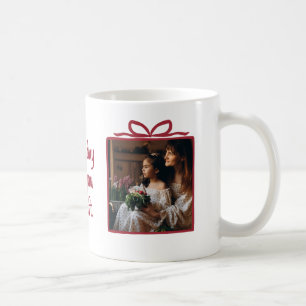 Caneca De Café Duas Fotos Quadro de Caixa de Presente Vermelha e 