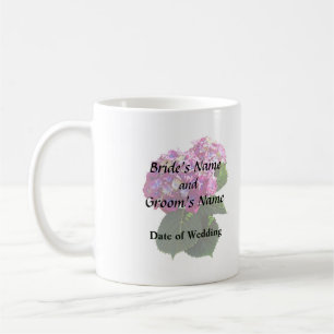 Caneca De Café Duas Hidrangas Rosa