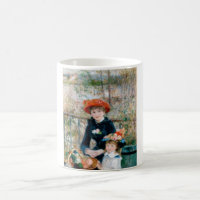 Duas irmãs no terraço por Renoir. Cópia das belas