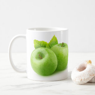 Caneca De Café Duas maçãs verdes