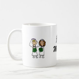 Caneca De Café Duas noivas pequenas bonitos