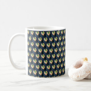 Caneca De Café Duas Paletas De Folha De Tonelada