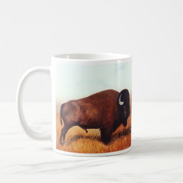 Caneca De Café Duas pinturas do búfalo (Esquerda)