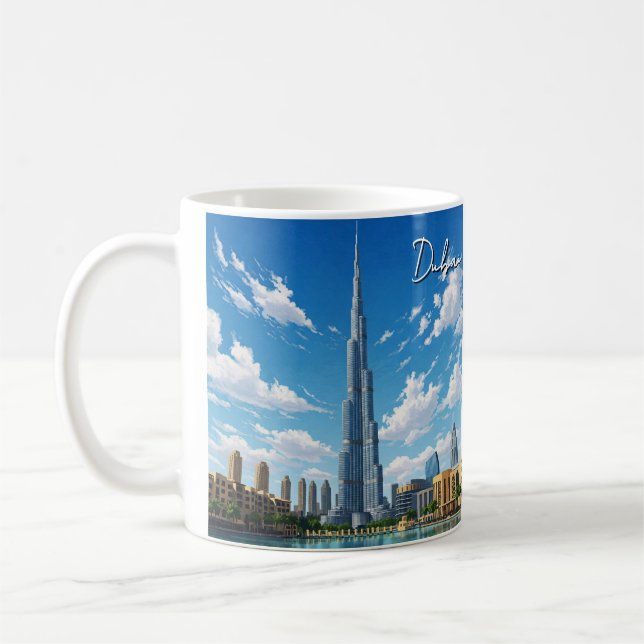 Caneca De Café Dubai Burj Al Arab UAE Viagem (Esquerda)