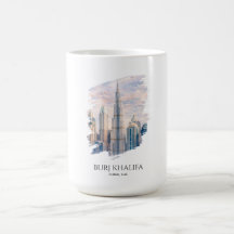 Dubai Burj Khalifa Cidade de Luxo Aquarela da Pais
