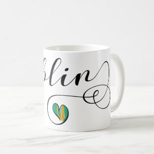 Caneca De Café Dublin Heart Mug, Irlanda