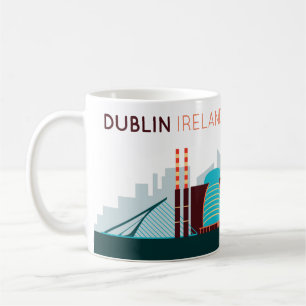 Caneca De Café Dublin Ireland Skyline Coffee Mug