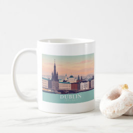 Caneca De Café Dublin Irlanda Pastel Viagem Design