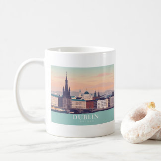 Caneca De Café Dublin Irlanda Pastel Viagem Design