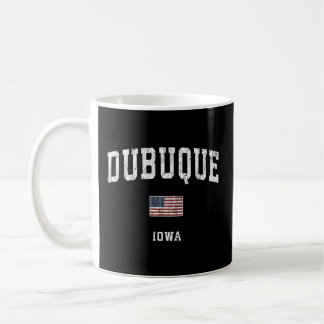 Caneca De Café Dubuque Iowa Ia American Flag Sports