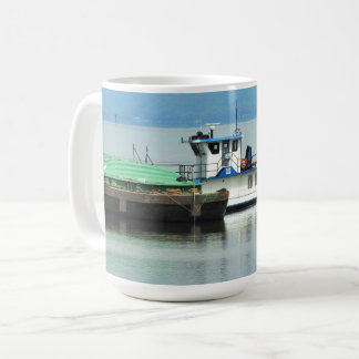 Caneca De Café Dubuque, Iowa Pusher Boat no rio Mississippi
