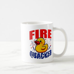 Caneca De Café Duck Firequacker Patriótico Independência Engraçad