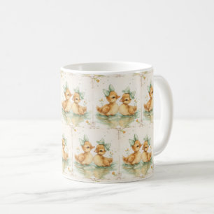 Caneca De Café Ducklings and Daisies: Manhãs de Páscoa 🌼 ☕