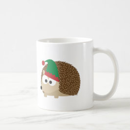 Caneca De Café duende bonito do Natal do ouriço