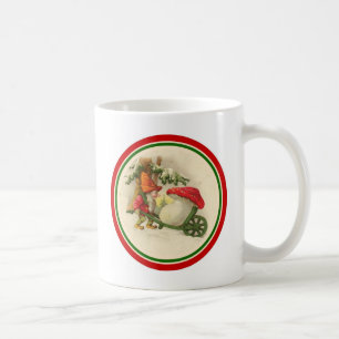Caneca De Café Duende do natal vintage com cogumelo