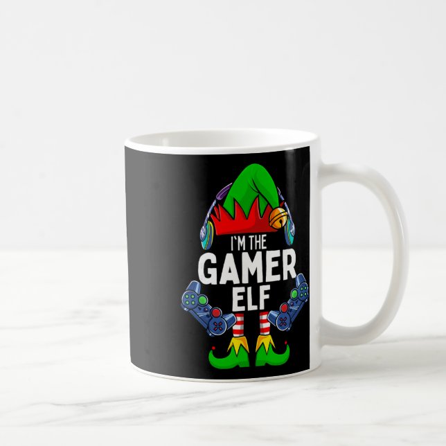 Caneca De Café Duende Gamer Correspondência Familiar Natal  (Direita)