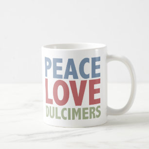 Caneca De Café Dulcimers do amor da paz