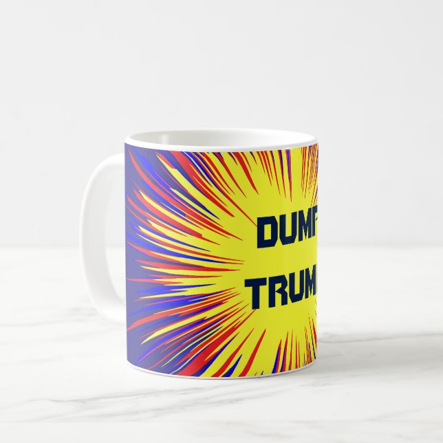 Caneca De Café Dump Trump Musg Político (Frente Esquerda)