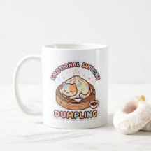 Dumpling de Apoio Emocional Fofo Kawaii Dim Sum Ch