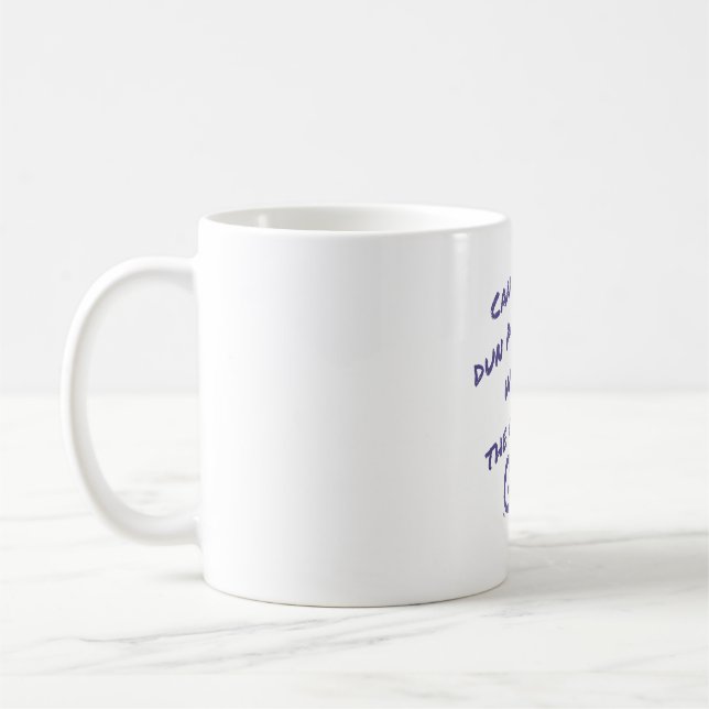 Caneca De Café Dun do cancer sujado com a menina errada (Esquerda)