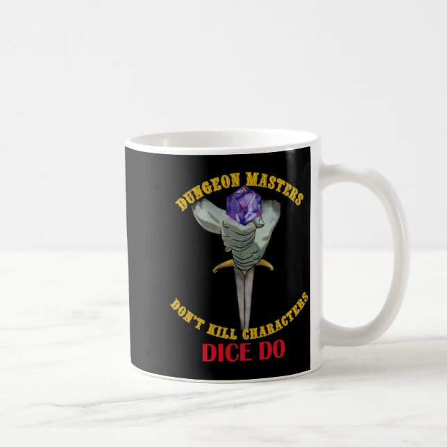 Caneca De Café Dungeon Masters Dont Kill Characters Dice Do  (Direita)