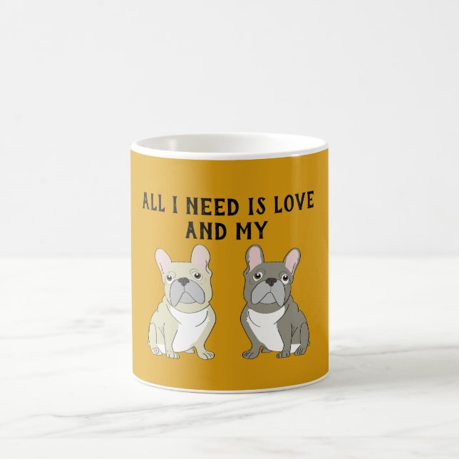Caneca De Café Duo de Bulldog Francês (Centro)