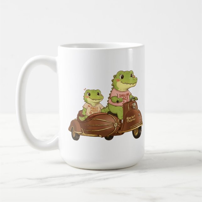 Caneca De Café Duo de Marinheiro Ás e Primeiro Imediato Gator - A (Esquerda)