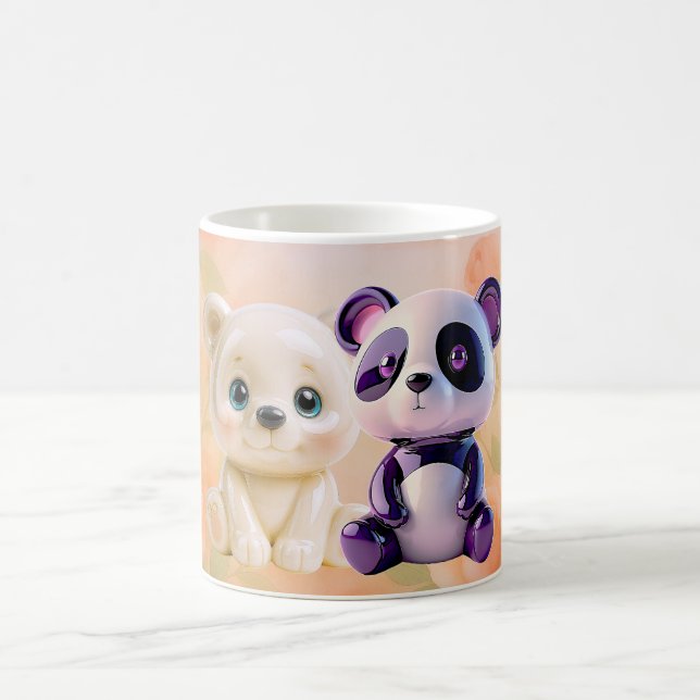 Caneca De Café Duo de Ursos Fofos (Centro)