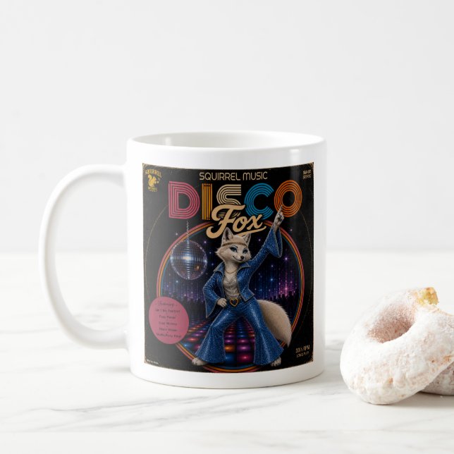 Caneca De Café Duo Disco Fox (Com Donut)