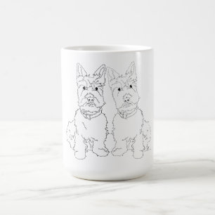 Caneca De Café Duo do Cachorro Scottie