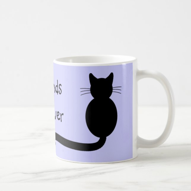 Caneca De Café Duo do gato preto - amigos Furever (Direita)