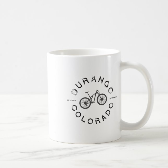 Caneca De Café Durango Colorado Mountain Biking T  (Direita)