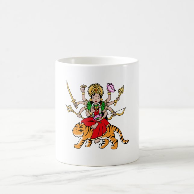 Caneca De Café Durga Hindu Goddess Mug (Centro)