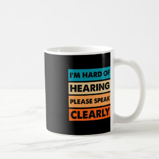 Caneca De Café Duro Da Audição Da Vintagem Da ASL Insuficiência A