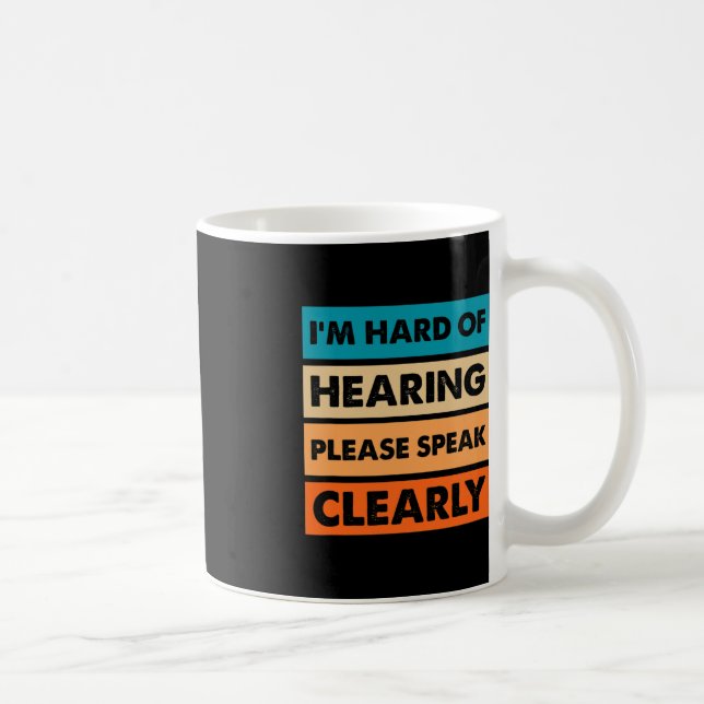 Caneca De Café Duro de audição surda deficiente auditiva Sinal de (Direita)