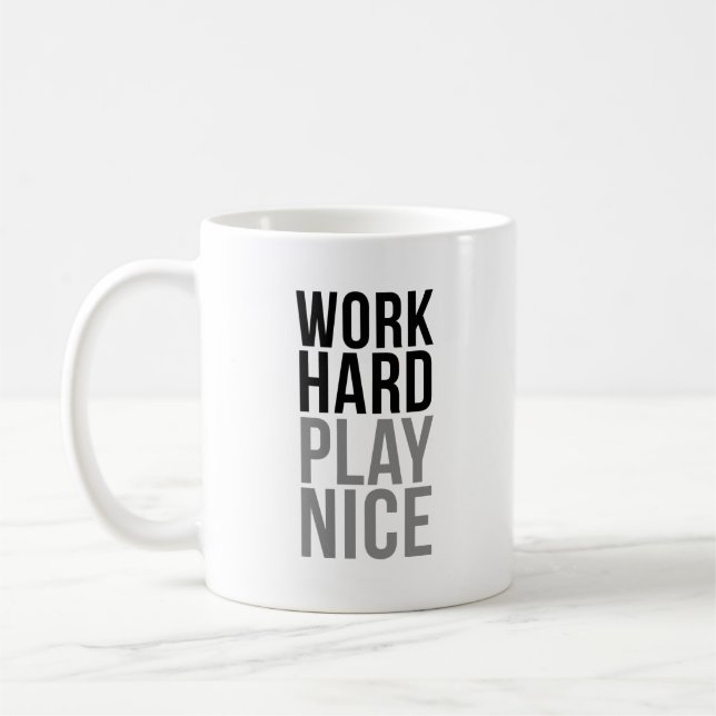 Caneca De Café Duro de trabalho agradável (Esquerda)