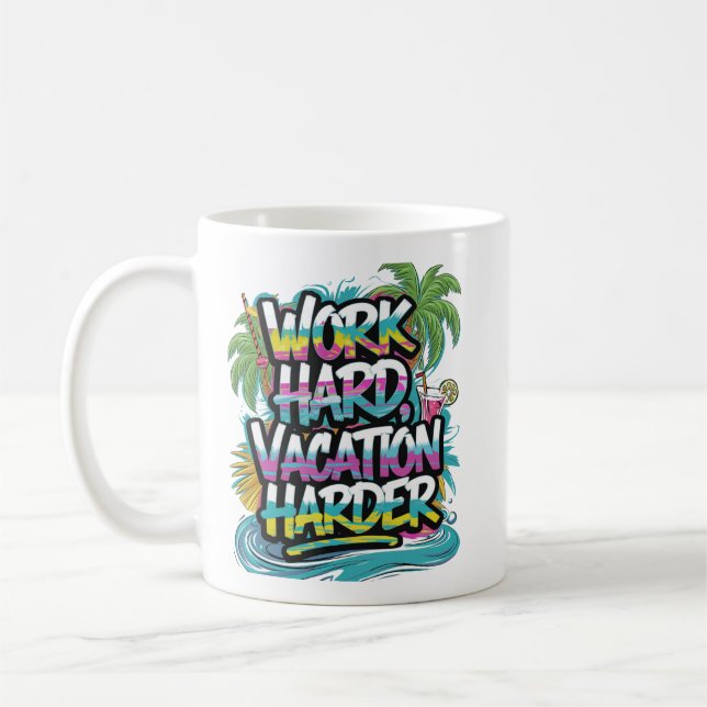 Caneca De Café "Duro de trabalho, Duro de reprodução" (Esquerda)