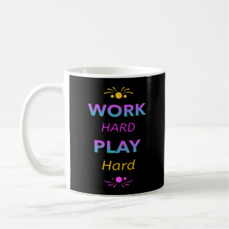 Caneca De Café Duro de trabalho se diverte tão Duro - Dia do trab