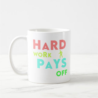 Caneca De Café Duro Trabalha Desligado - Fique Focado, Fique Moti