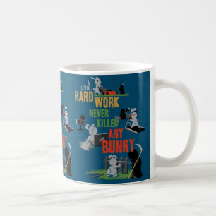 Caneca De Café Duro Trabalhando Bunny