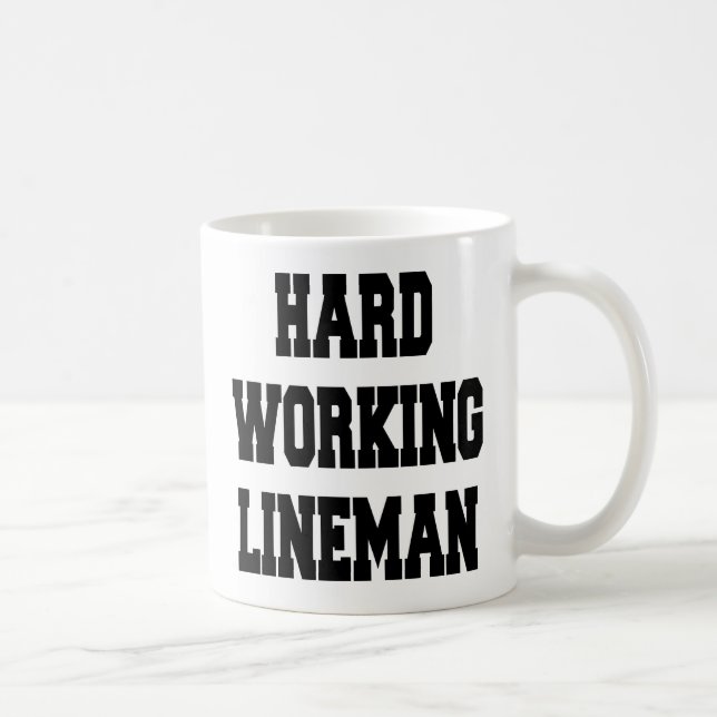 Caneca De Café Duro Working Lineman (Direita)