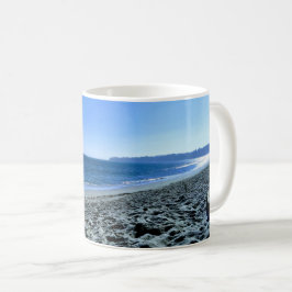 Caneca De Café Dusk na praia de Malibu