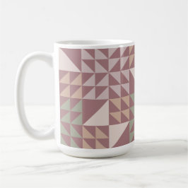 Caneca De Café Dusty Rose Geometric Quilt Pattern Coffee Mug