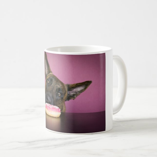 Caneca De Café Dutch shepherd versus Donut (Frente Esquerda)