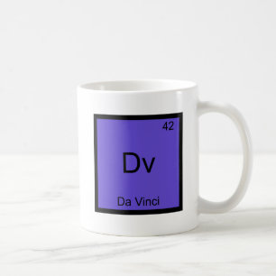 Caneca De Café Dv - Da Vinci - Símbolo De Elemento Químico Engr