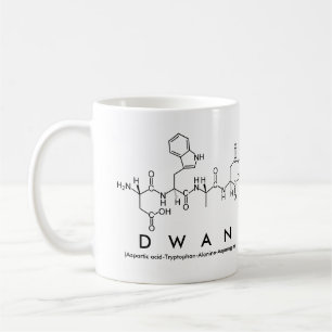 Caneca De Café Dwan peptide name mug