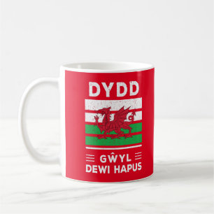 Caneca De Café Dydd Gil Dewi Hapus Feliz Rua Dia 2
