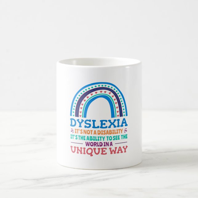 Caneca De Café Dyslexia Awareness Dyslexic (Centro)