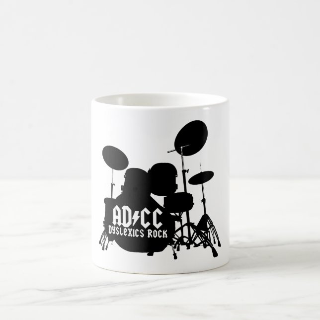 Caneca De Café Dyslexic engraçado (Centro)