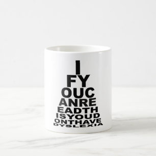 Caneca De Café Dyslexic ofensivo
